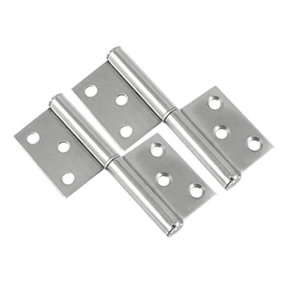 Unique Bargains Silver Tone Rotating Flag Hinge 2Pcs for Door Gate