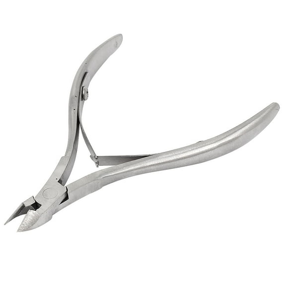 Stainless Steel Dead Skin Callus Cuticle Pusher Remover Scissors Silver Tone