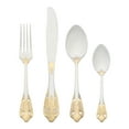 thumbnail image 1 of Unique Bargains Silverware Set Stainless Steel Flatware Silver Gold 4 Pcs, 1 of 6