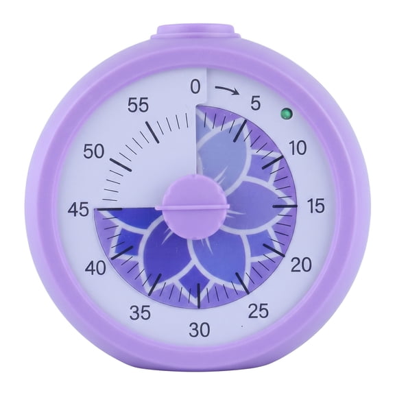 Unique Bargains Simple 60 Minute Timer Digital Visual Timer for Students Purple Circle