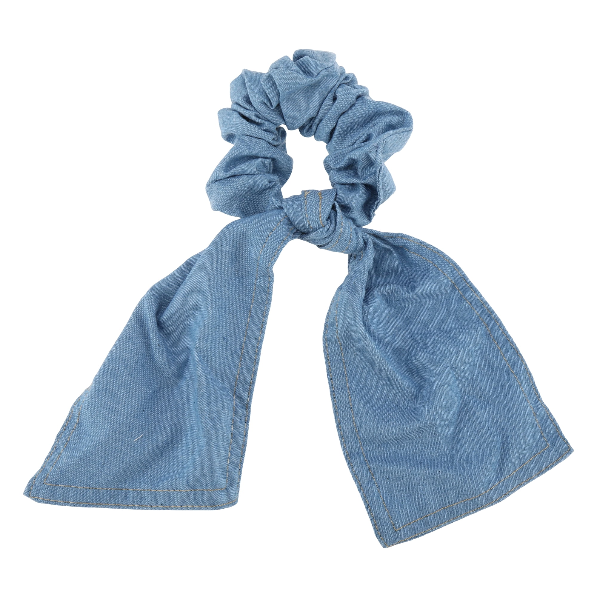 Unique Bargains Simple Denim Hair Ties Everyday Special Use Light Blue