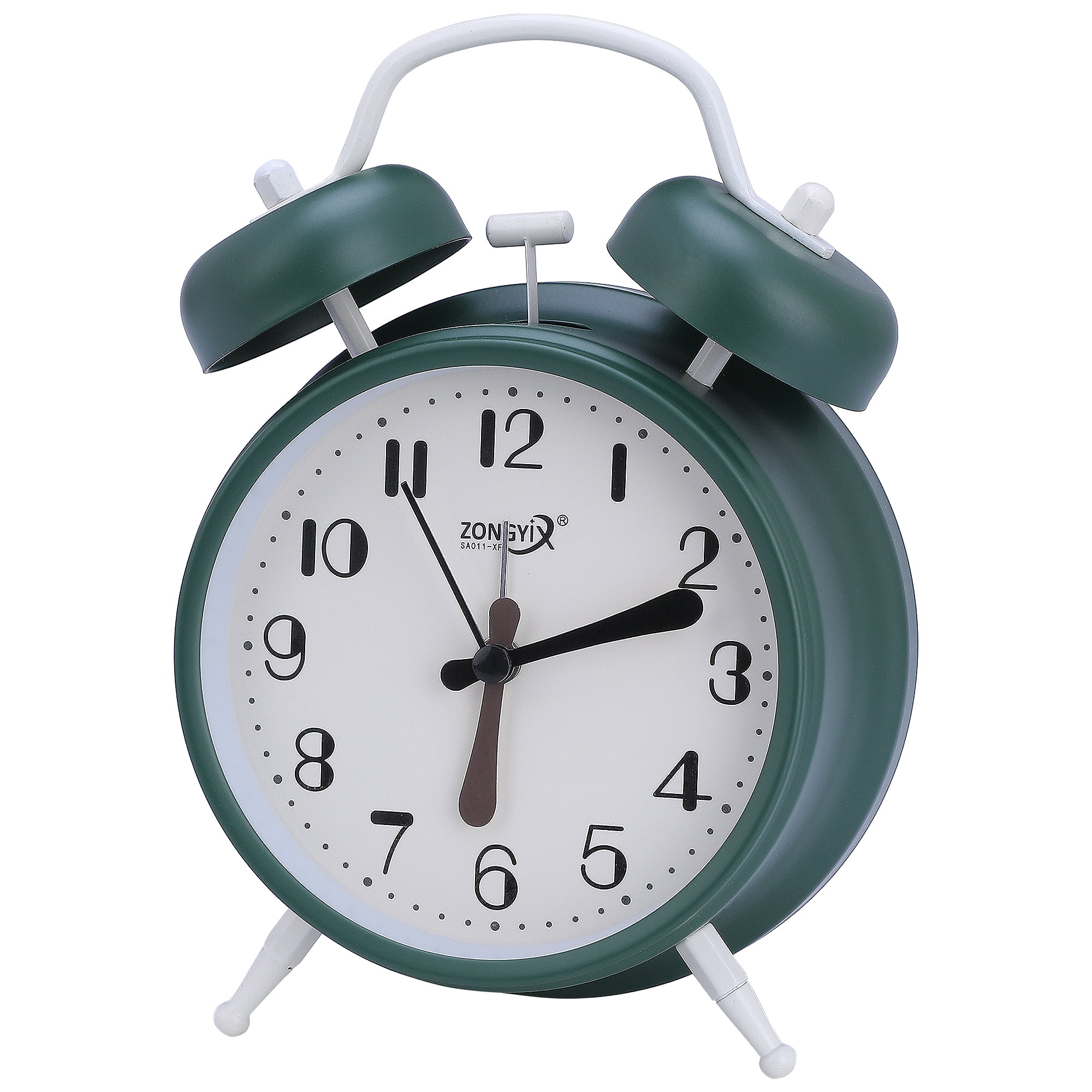 Unique Bargains Simple Design Dual Bell Loud Alarm Green 4.6"L x 2.2"W x 6.6"H