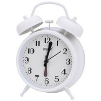 Unique Bargains Simple Design Dual Bell Loud Alarm White 4.6"L x 2.2"W x 6.6"H