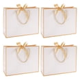 thumbnail image 1 of Unique Bargains Simple Gift Bags 4 Pcs for All Occasions Rose Gold Tone White, 1 of 5