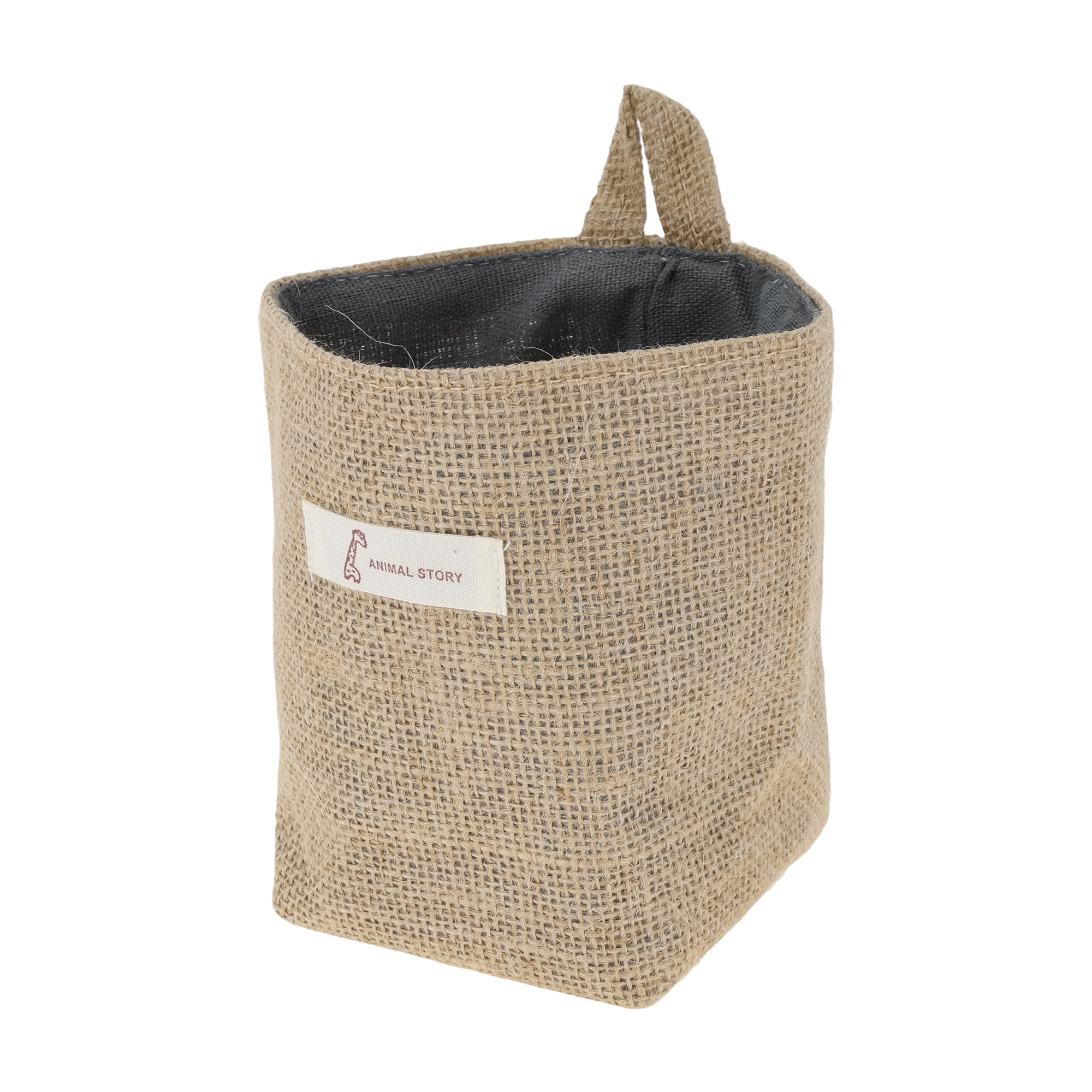 Unique Bargains Simple Reusable Hanging Storage Bags 1 Pc Yellow Brown, Dark Gray