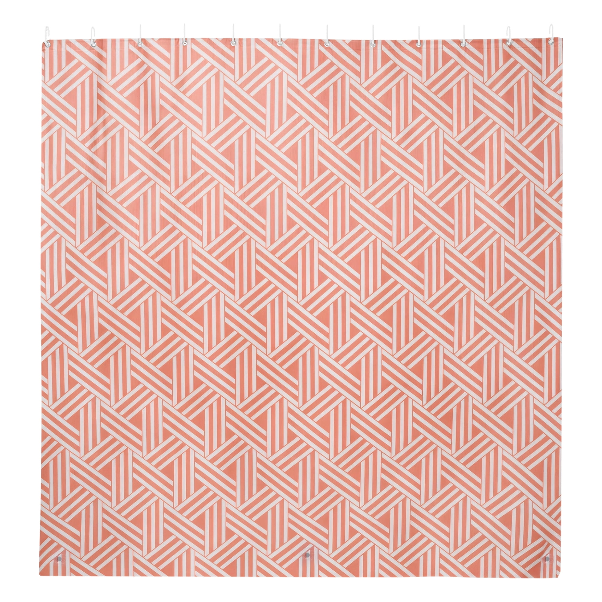 Unique Bargains Simple Waterproof Geometric Pattern Shower Curtain 70.87x70.87