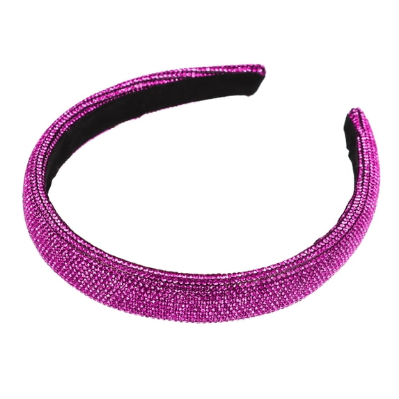 Unique Bargains Simplicity Rhinestone Wide-brimmed Headband Red