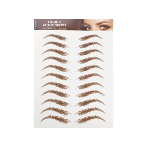 Unique Bargains Simulation Eyebrow Tattoo for Women 1 Pc Highs,Brown