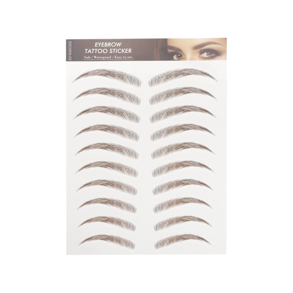 Unique Bargains Simulation Eyebrow Tattoo for Women 1 Pc Moon,Brown