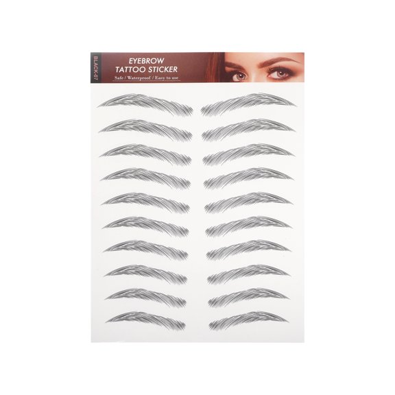 Unique Bargains Simulation Eyebrow Tattoo for Women 1 Pc Triangle,Black
