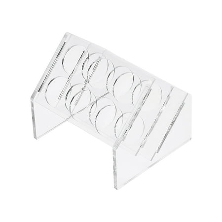 Unique Bargains Slant Rack Acrylic Test Tube Holder 6-Well for 50ml Centrifuge Tubes Clear