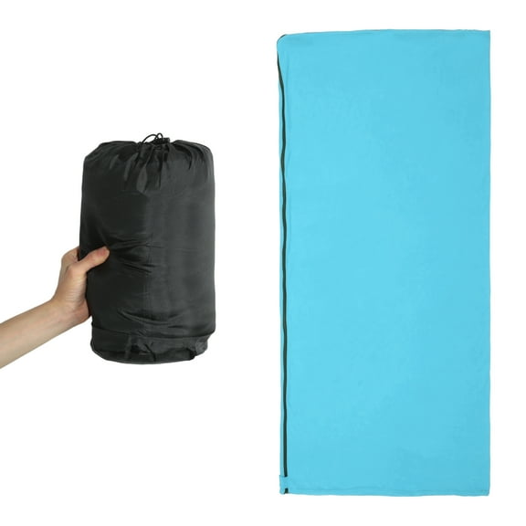 Unique Bargains Sleeping Bag Liner Single Sleeping Bag for Camping Travel Hotels Hostels Sky Blue 70.87"x31.50"