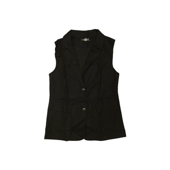 Unique Bargains Sleeveless Blazer for Women's Casual Work Office Suit Vest Jacket S Black