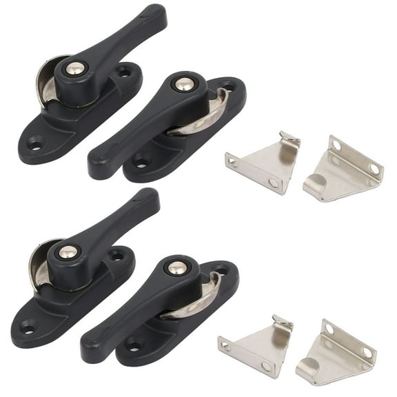 Unique Bargains Sliding Window Sash Zinc Alloy Rotatable Latches Locks 4Pcs