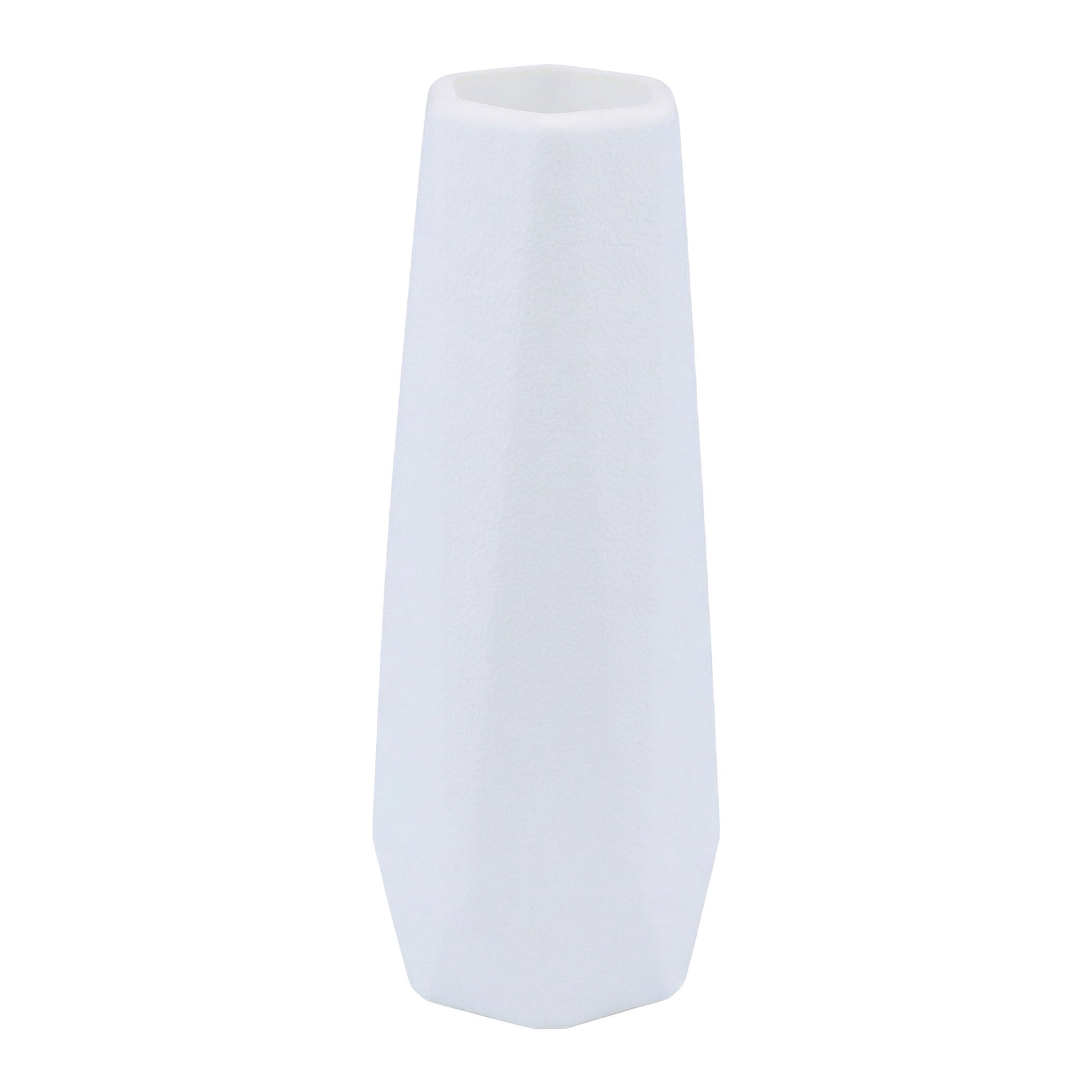 Unique Bargains Slim Bud Vase for Single Stem Blooms Decor White 2.8"L x 2.8"W x 7.9"H