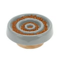 thumbnail image 1 of Unique Bargains Slow Feeder Dog Bowls Dog Bowls with Wooden Base Dog Slow Feeder Bowl Ceramic Pet Feeding Dishes for Good Eating Habits Gray, 1 of 7