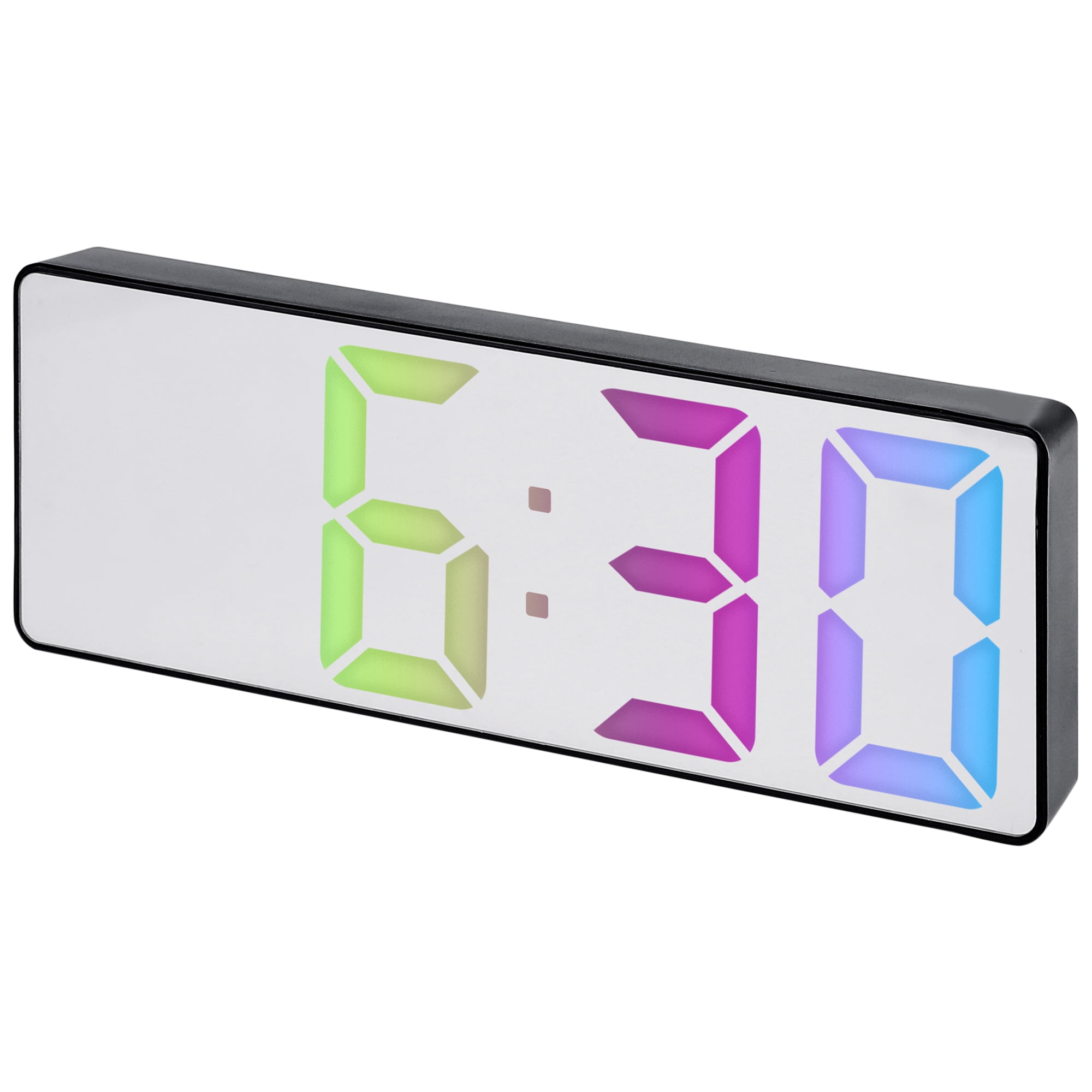 Unique Bargains Big Numbers LED Alarm Clock with 3 Dimmable Levels 6.3" x 1" x 2.4"