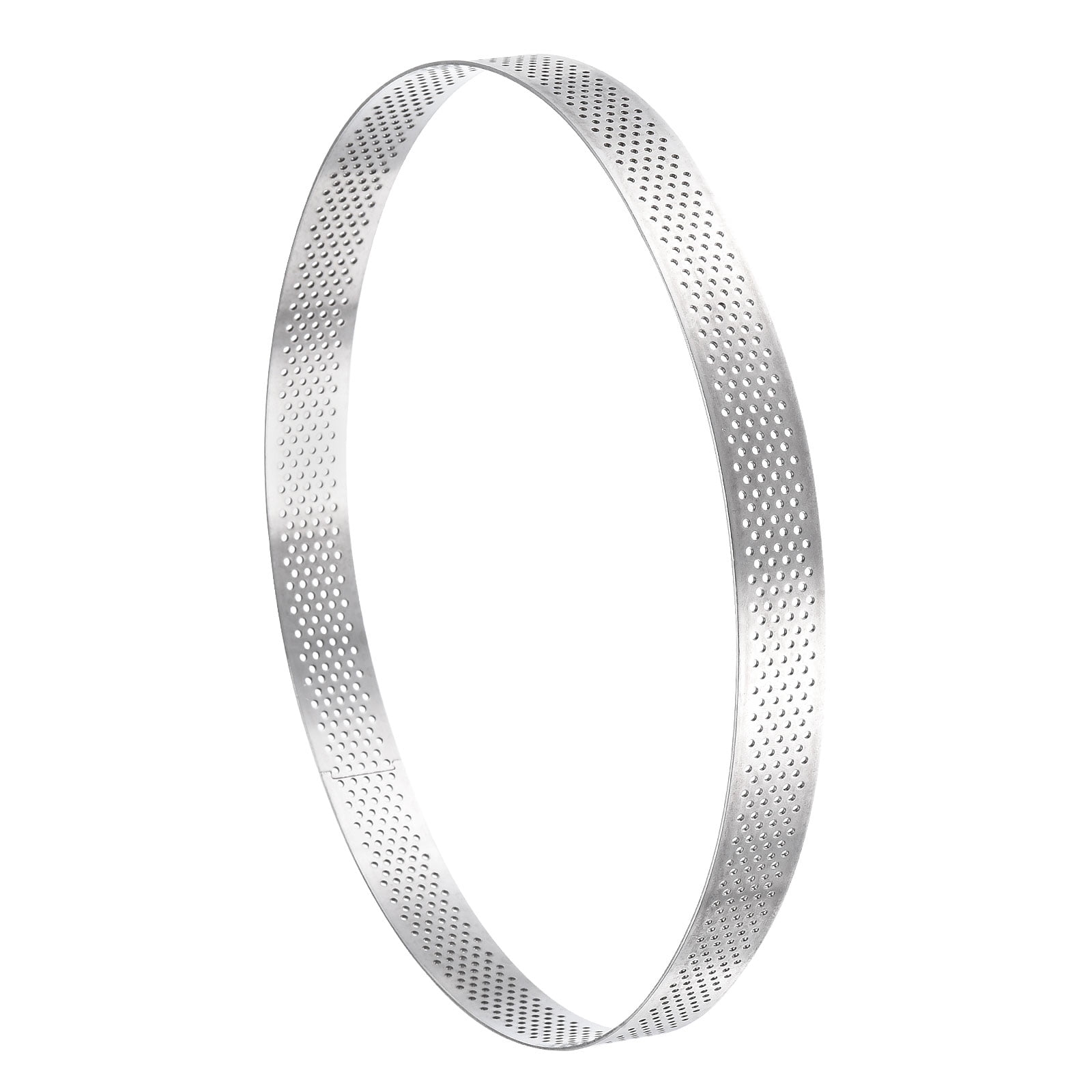 Unique Bargains Small Cake Rings Perforated Cake Mousse Ring Kitchen Baking Silver 7.8"