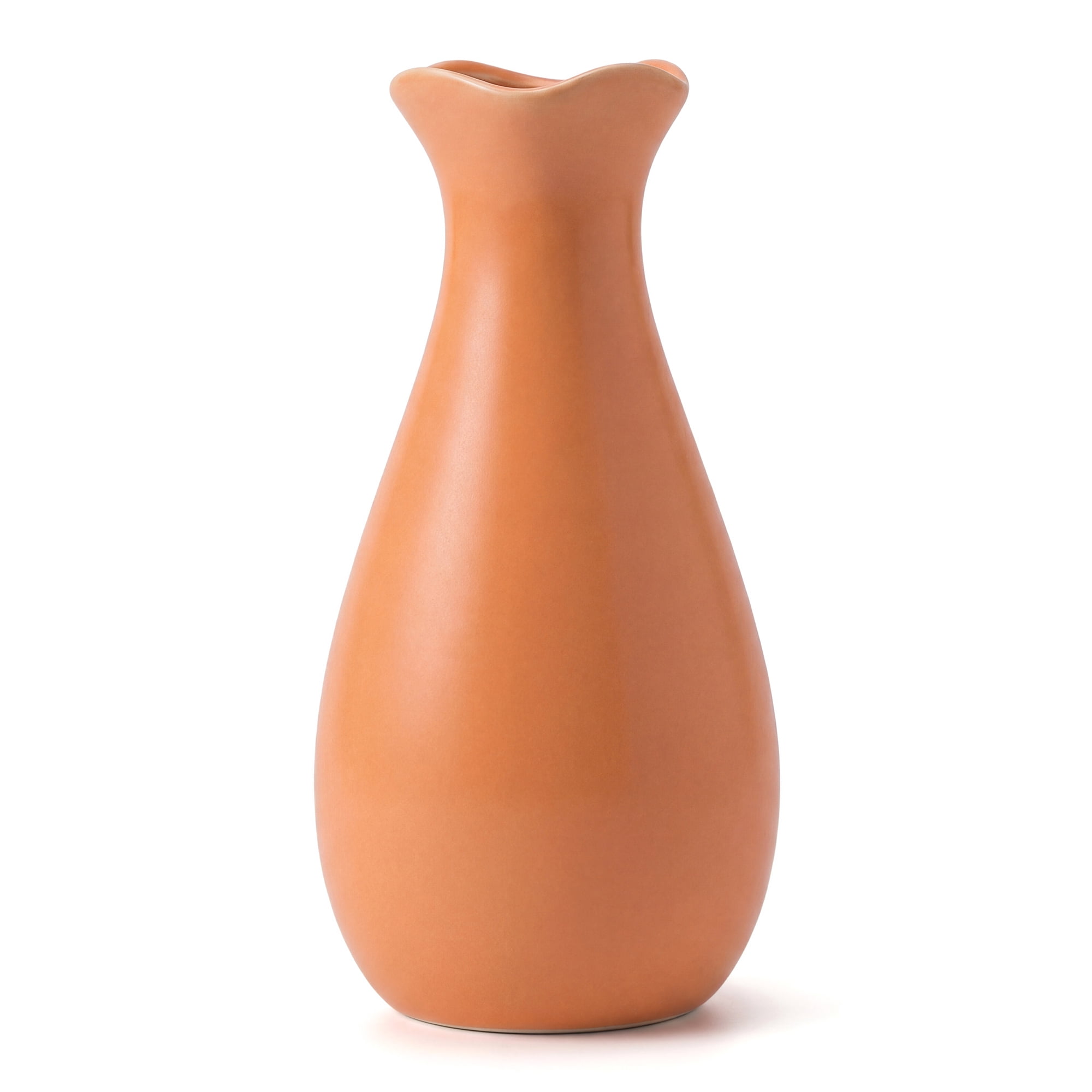 Unique Bargains Small Ceramic Bud Modern Cylinder Vase Orange 2.4"L x 2.4"W x 5.1"H