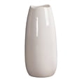thumbnail image 1 of Unique Bargains Small Ceramic Bud Modern Cylinder Vase Ribbed Decorative Flower Vase White, 1 of 6