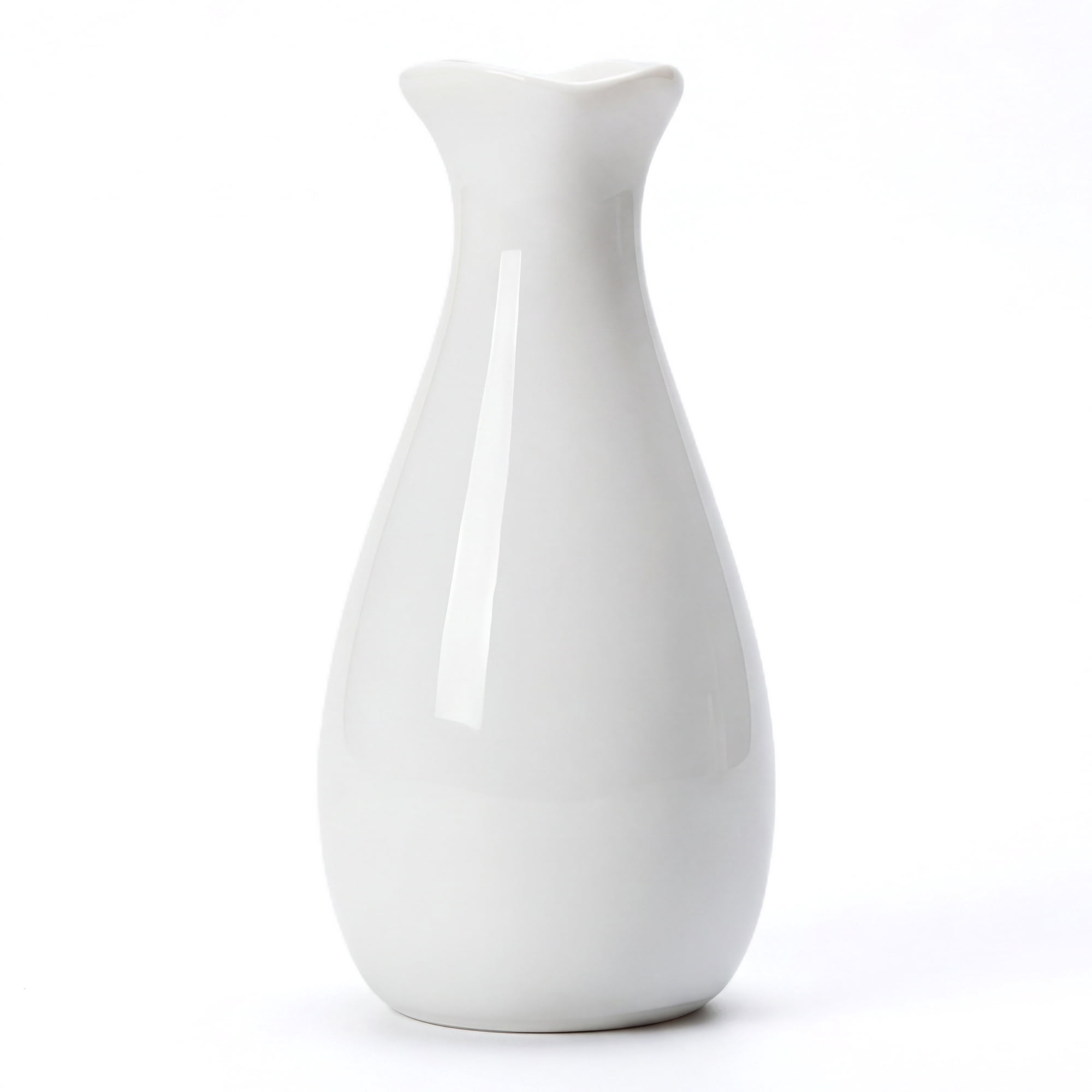 Unique Bargains Small Ceramic Bud Modern Cylinder Vase White 2.4"L x 2.4"W x 5.1"H
