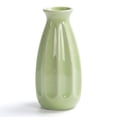 thumbnail image 1 of Unique Bargains Small Ceramic Matte Ribbed Flower Vase Green 2.4"L x 2.4"W x 5.1"H, 1 of 5