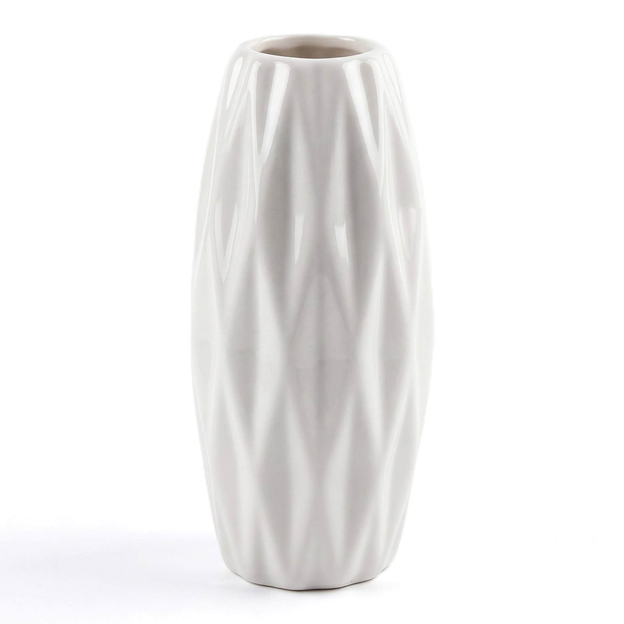 Unique Bargains Small Ceramic Modern Vase Matte Decorative Flower Vase for Desktop White