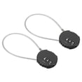 thumbnail image 1 of Unique Bargains Combination Lock 3 Digit Luggage Padlock for Gym Locker Black 2Pcs, 1 of 6