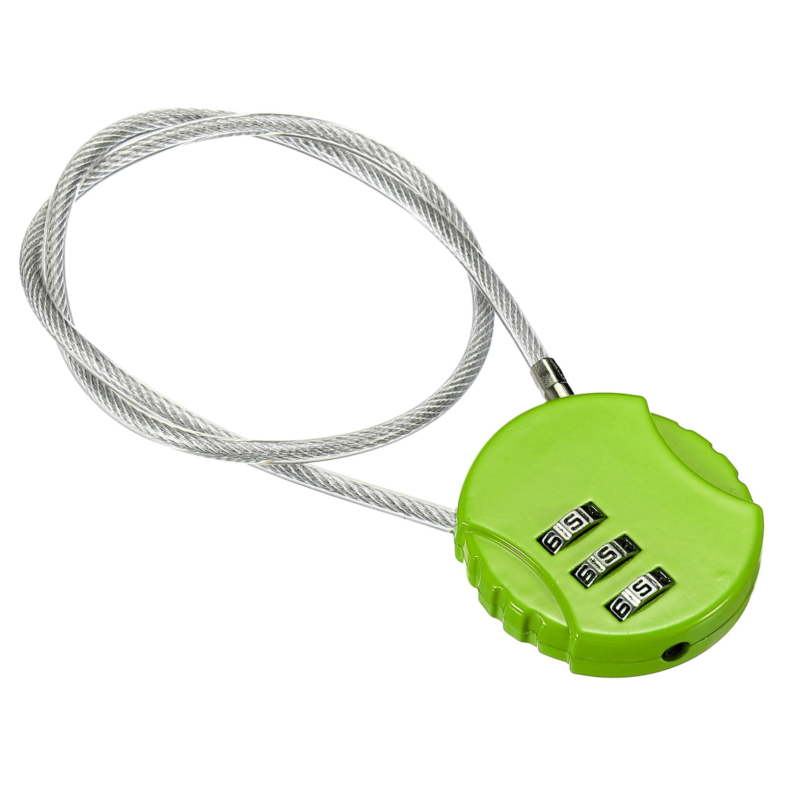Unique Bargains Small Combination Lock 3 Digits Luggage Padlock for Gym Locker Green 1 Pc