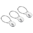 thumbnail image 1 of Unique Bargains Small Combination Lock 3 Digits Luggage Padlock for Gym Locker Silver, 1 of 6