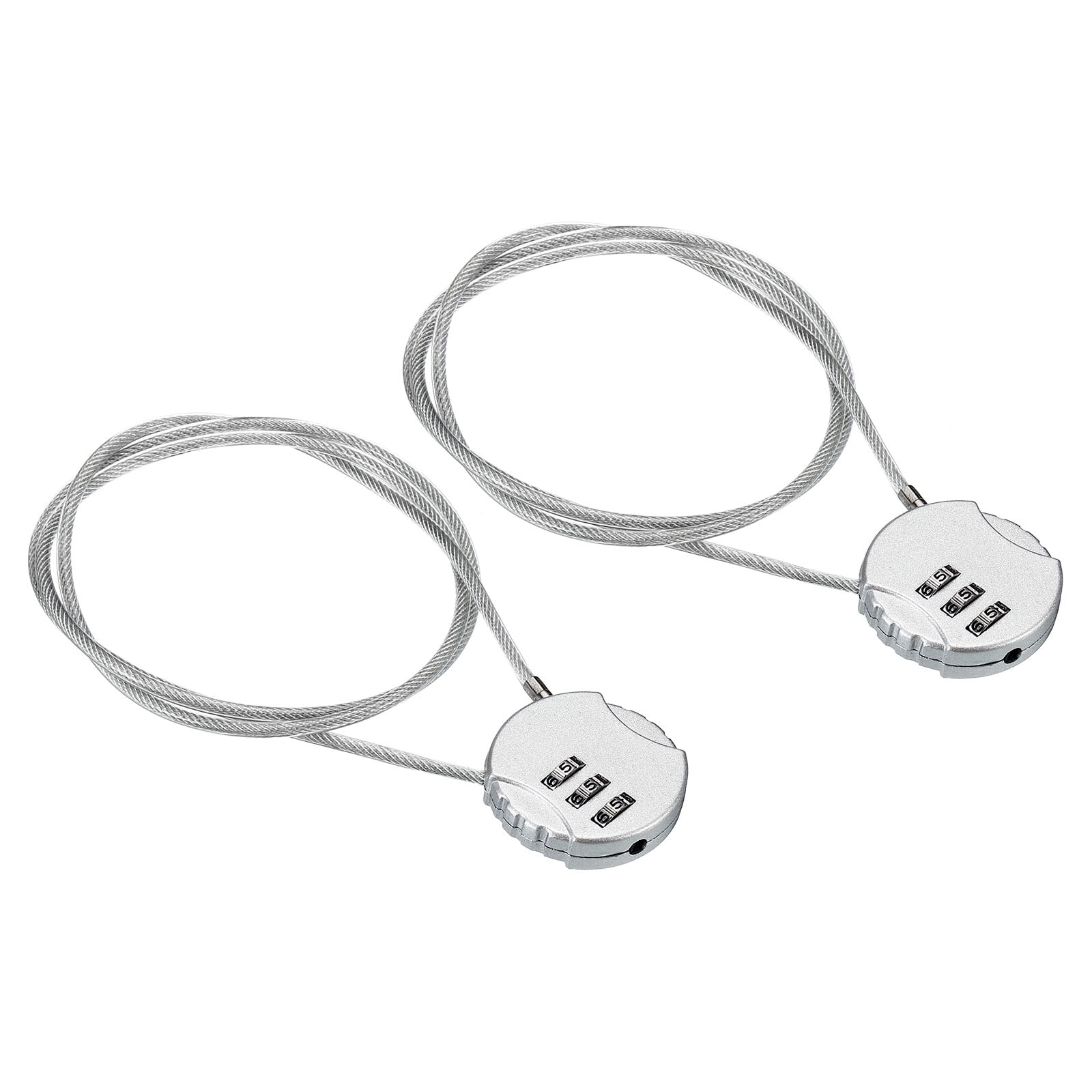 Unique Bargains Small Combination Locks 3 Digit Luggage Padlock for Gym Locker Silver