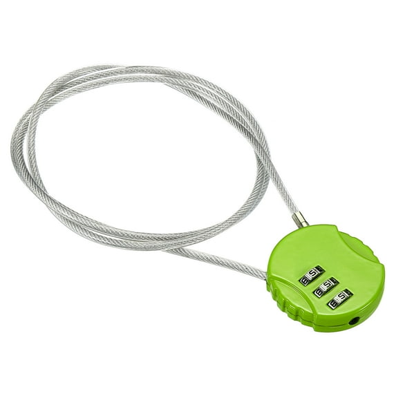 Unique Bargains Small Combination Locks 3 Digit Luggage Padlock for Gym Locker Green