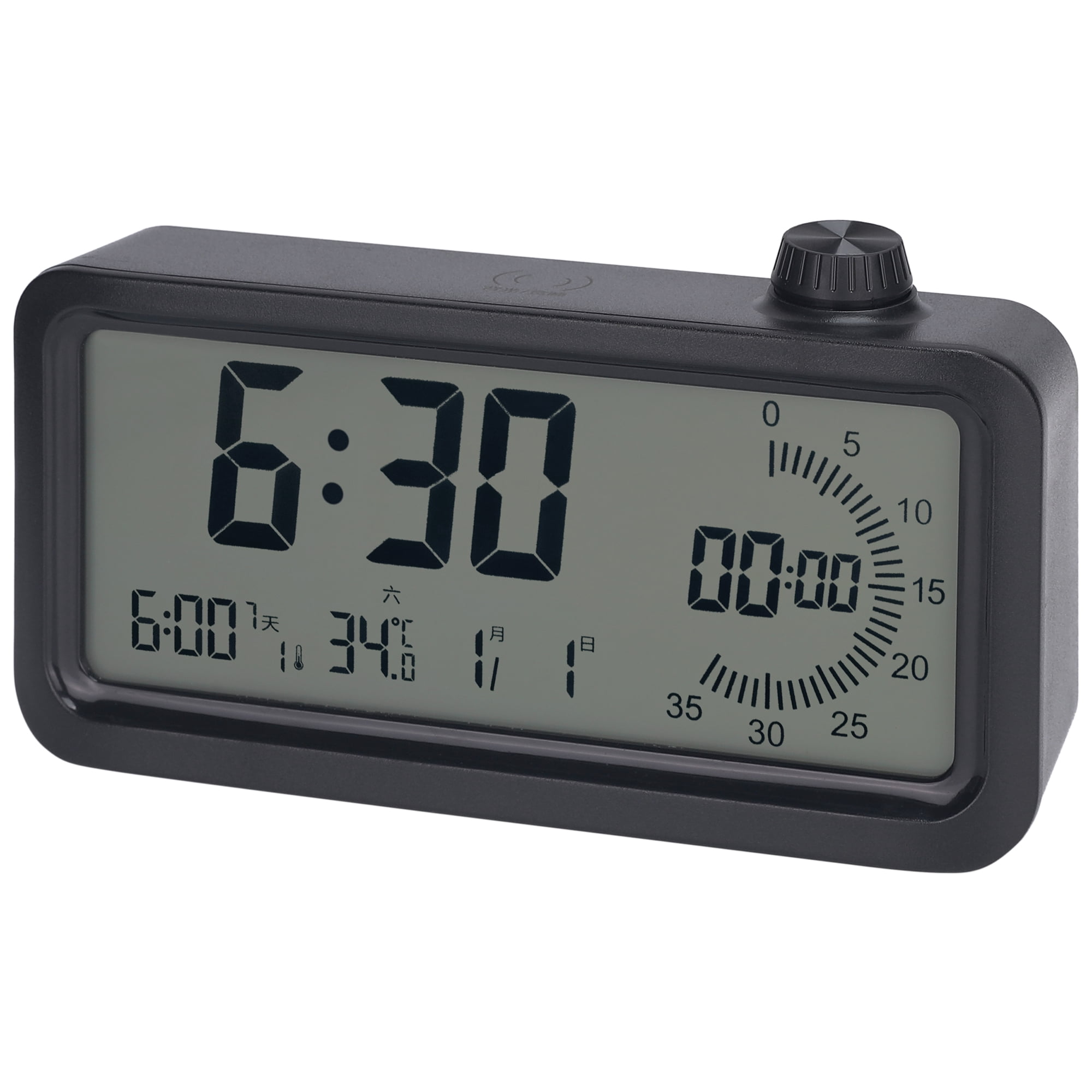 Unique Bargains Small Digital Alarm Clock Bedroom for Deep Sleepers Black