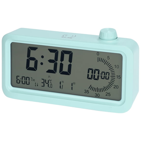 Unique Bargains Small Digital Alarm Clock Bedroom for Deep Sleepers Green