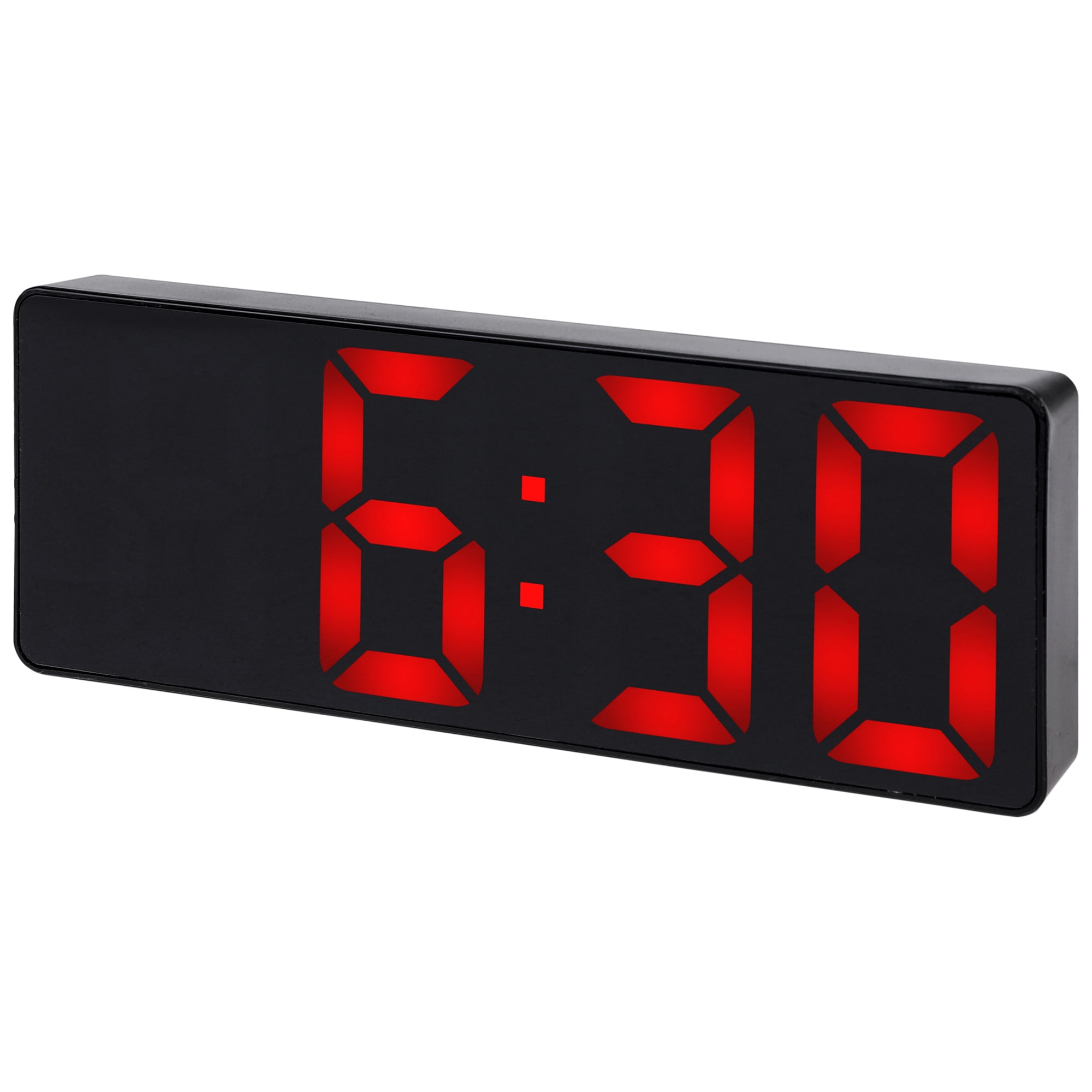 Unique Bargains Small Digital Alarm Clock for Deep Sleepers Red
