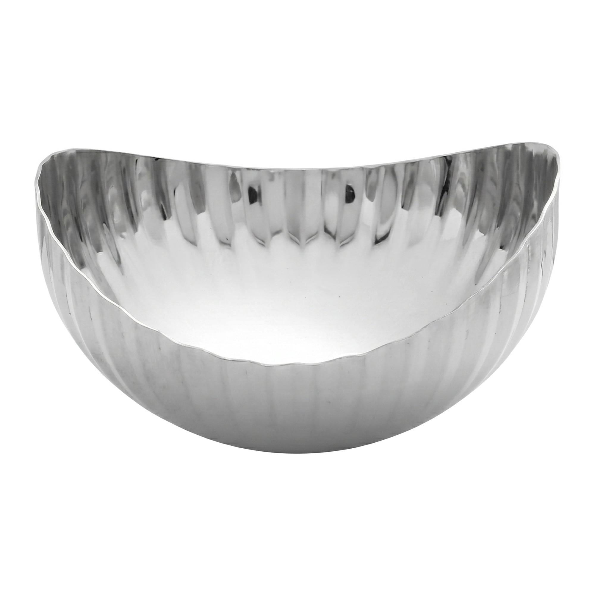 Unique Bargains Small Irregular Trinket Minimalist Catchall Bowl Silver 3.9" x 3.9" x 2"