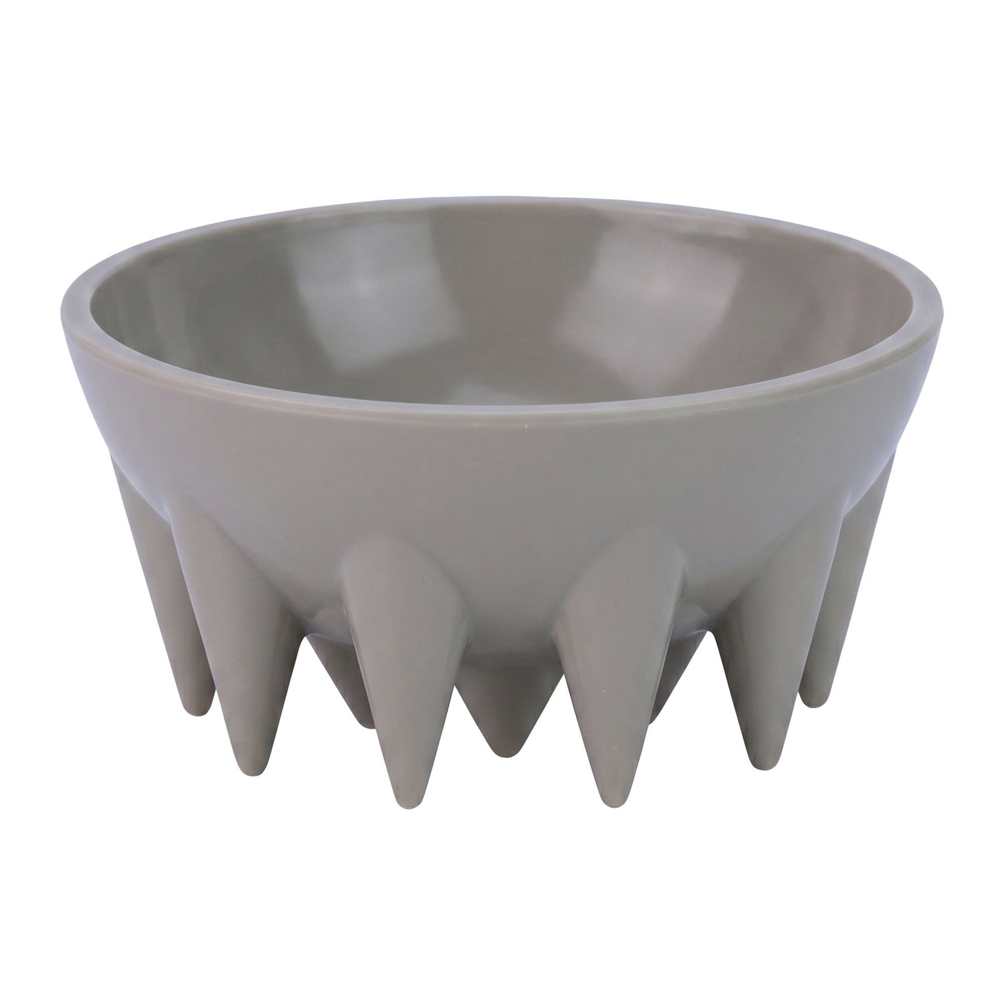 Unique Bargains Small Jellyfish Fluted Pedestal Trinket Bowl Beige 4.9" x 4.9" x 2.4"