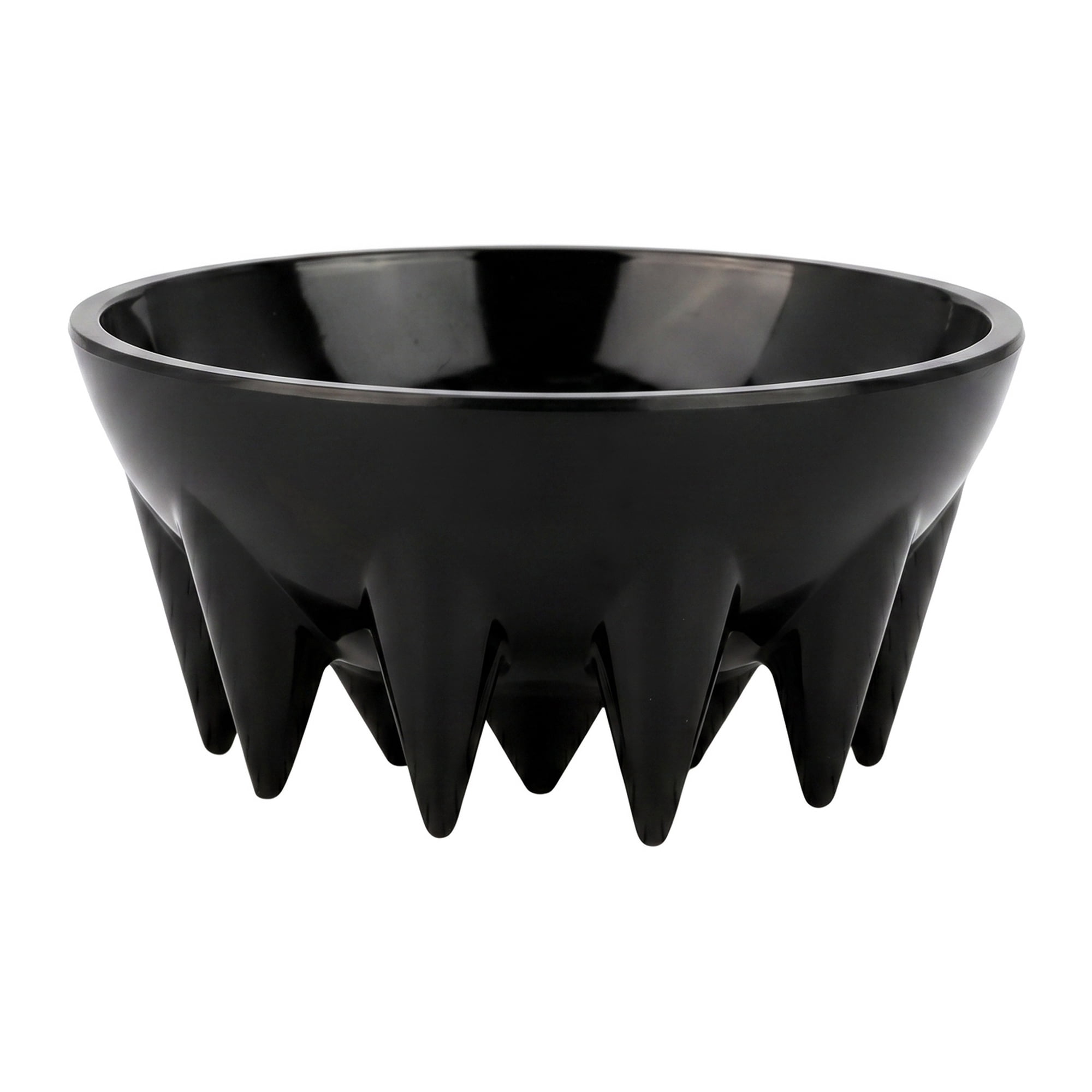Unique Bargains Small Jellyfish Fluted Pedestal Trinket Bowl Black 4.9" x 4.9" x 2.4"