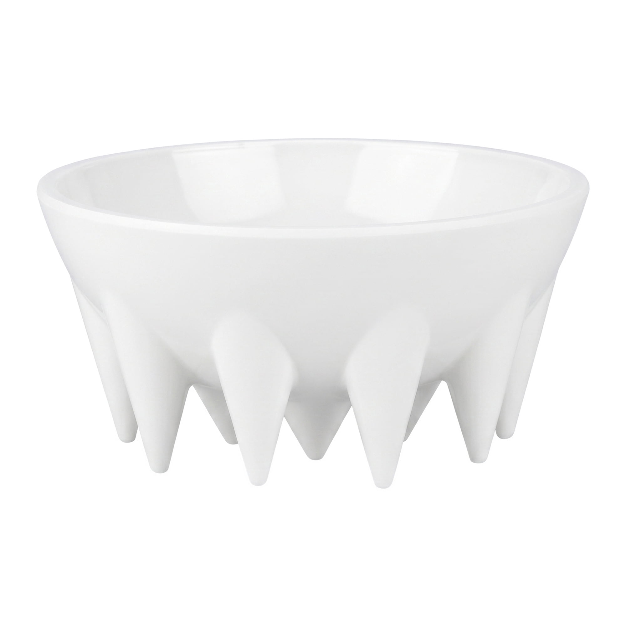 Unique Bargains Small Jellyfish Fluted Pedestal Trinket Bowl White 4.9" x 4.9" x 2.4"