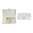 thumbnail image 1 of Unique Bargains Small Jewelry Boxes Portable Travel Jewelry Storage Large Capacity White, 1 of 7