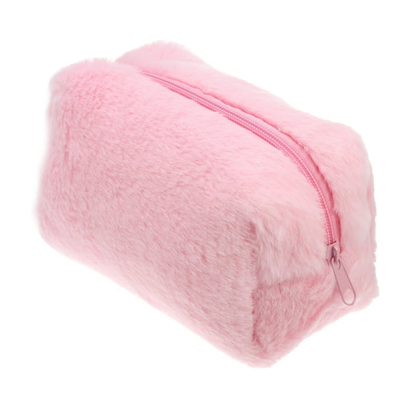 Unique Bargains Floral Makeup Bag Zipper Flower Cosmetic Pouch Pink