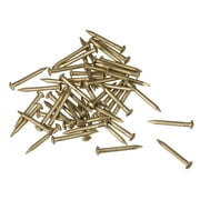 Unique Bargains Small Tiny Brass Nails 1.2x12mm for DIY Decorative Pictures Wooden Boxes Household Accessories, 50pcs