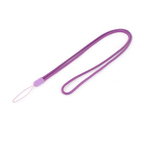Unique Bargains Smartphone Keyring Working Card Braided Cord Lanyard Neck Strap Violet