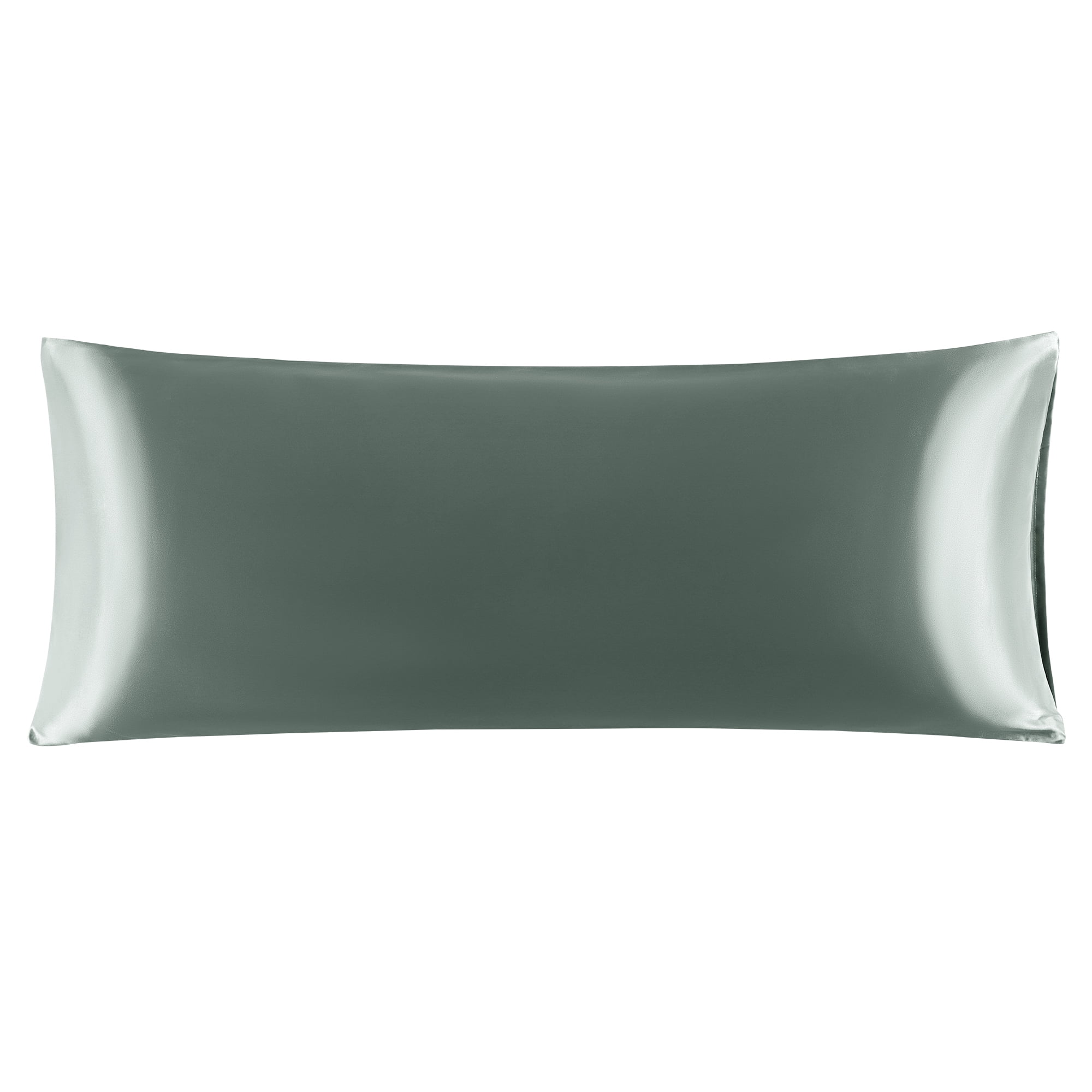 Unique Bargains Smooth Satin Body Pillow Cover Case, 20" x 54" Gray
