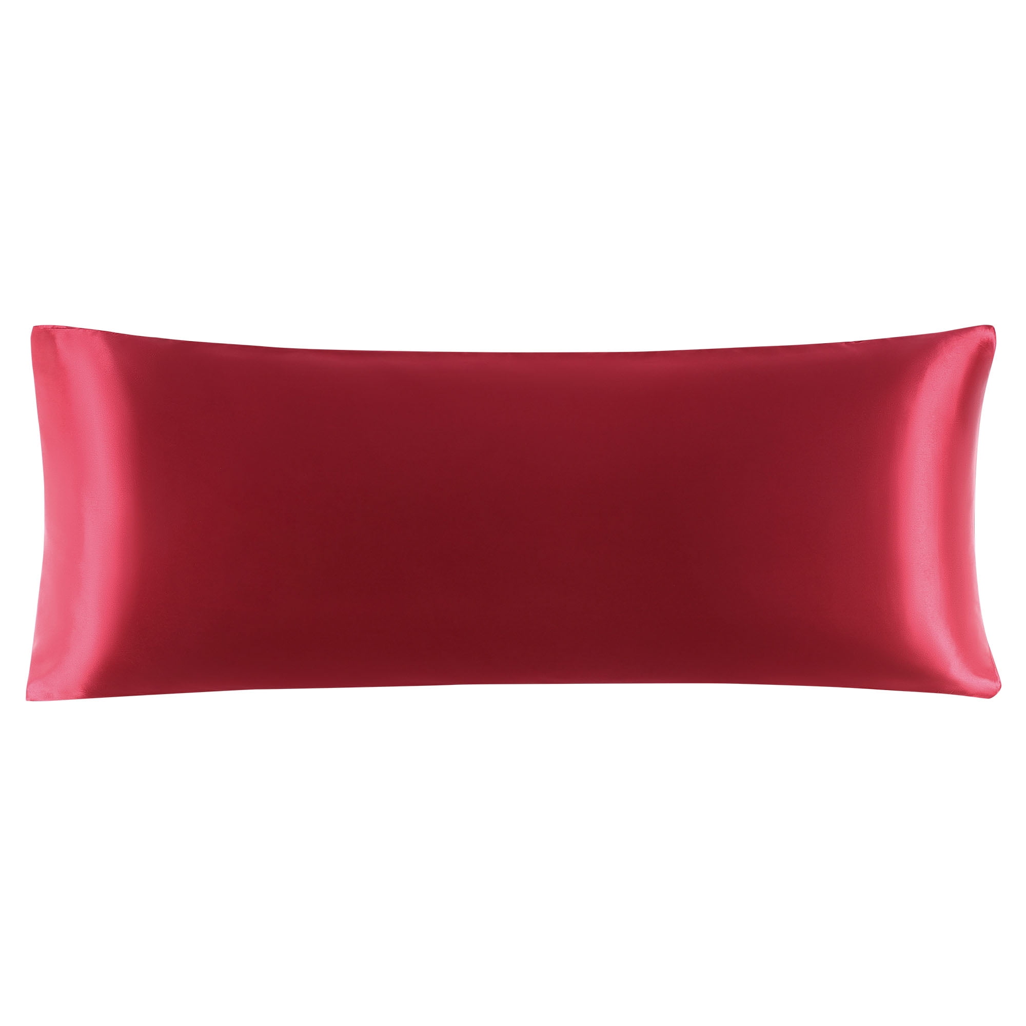 Unique Bargains Smooth Satin Body Pillow Cover Case, 20" x 54" Wine