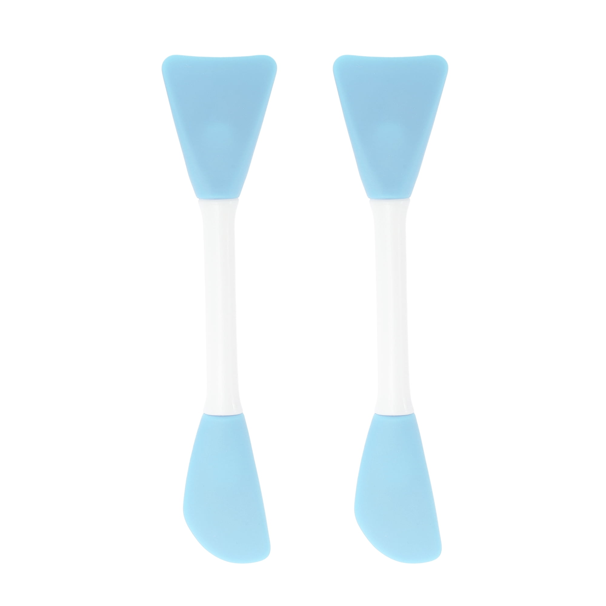 Unique Bargains Smooth Two-in-One Facial Mask Brush 2 Pcs Light Blue