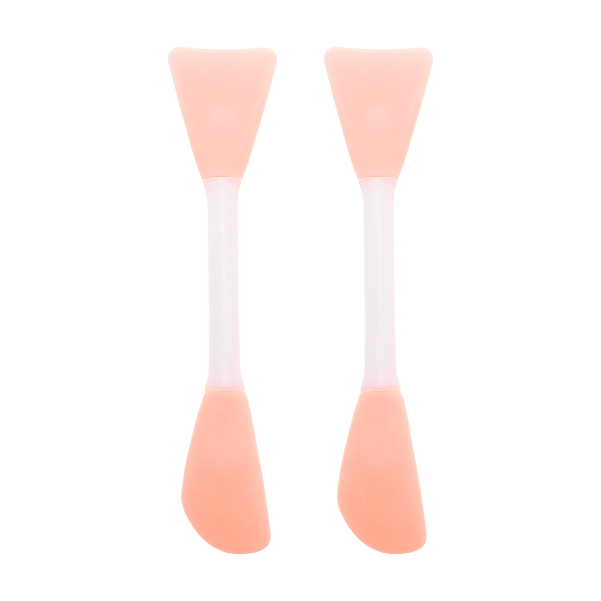 Unique Bargains Smooth Two-in-One Facial Mask Brush 2 Pcs Light Orange