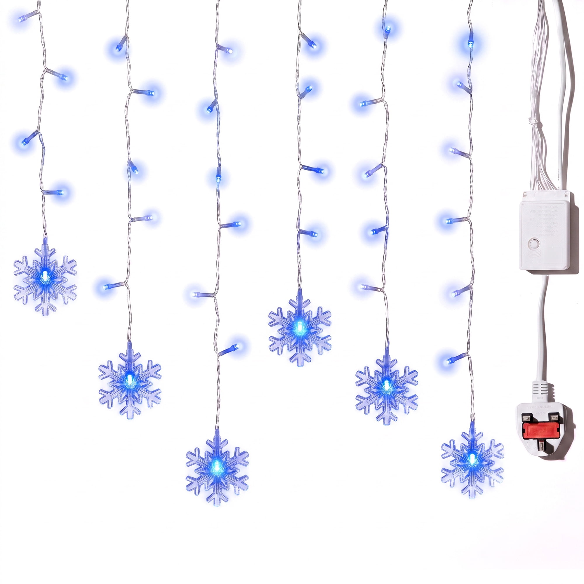 Unique Bargains Snowflake Decor Lights for Indoor 3.5 ft Blue US Plug In Powers