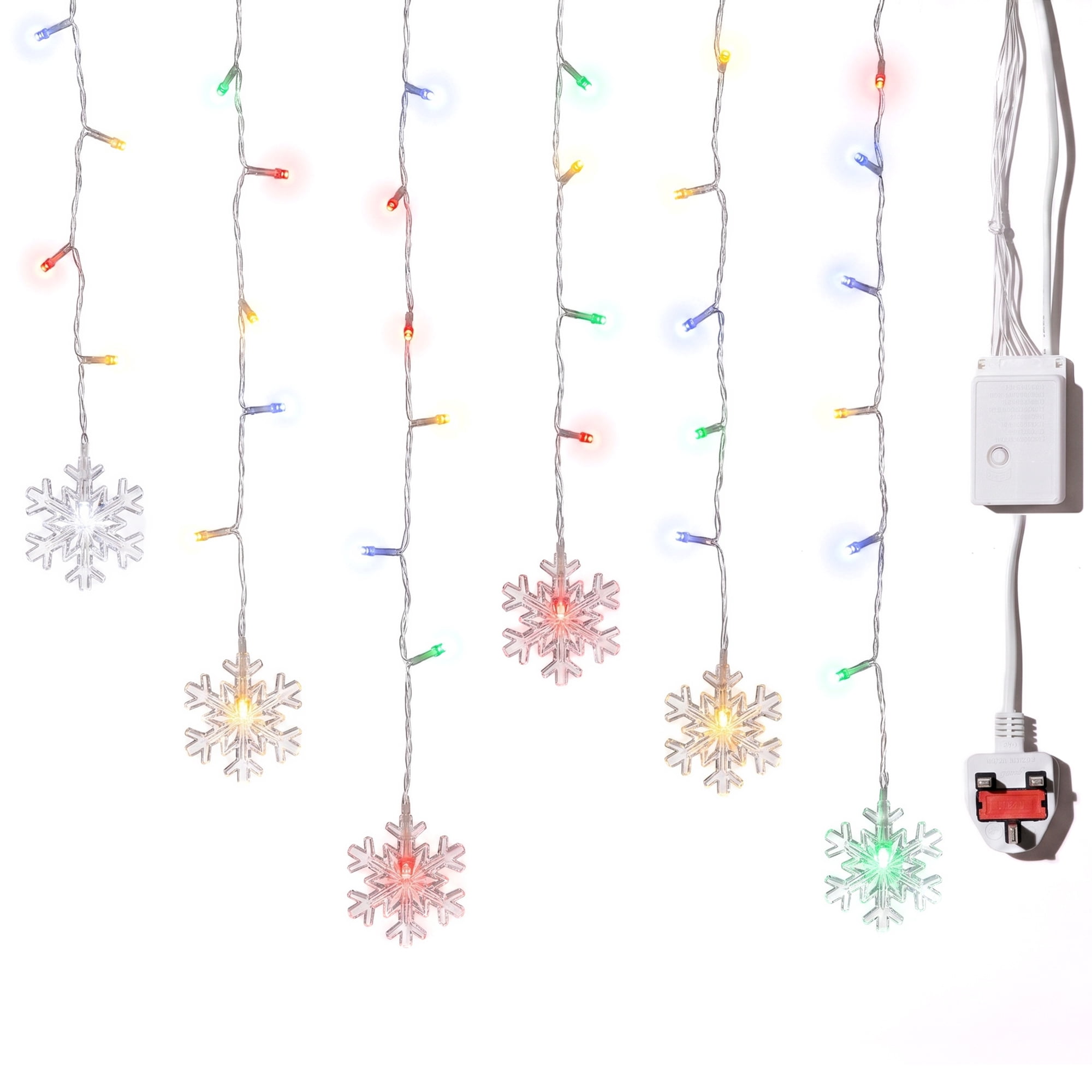 Unique Bargains Snowflake Decor Lights for Indoor 3.5 ft Colorful US Plug In Powers