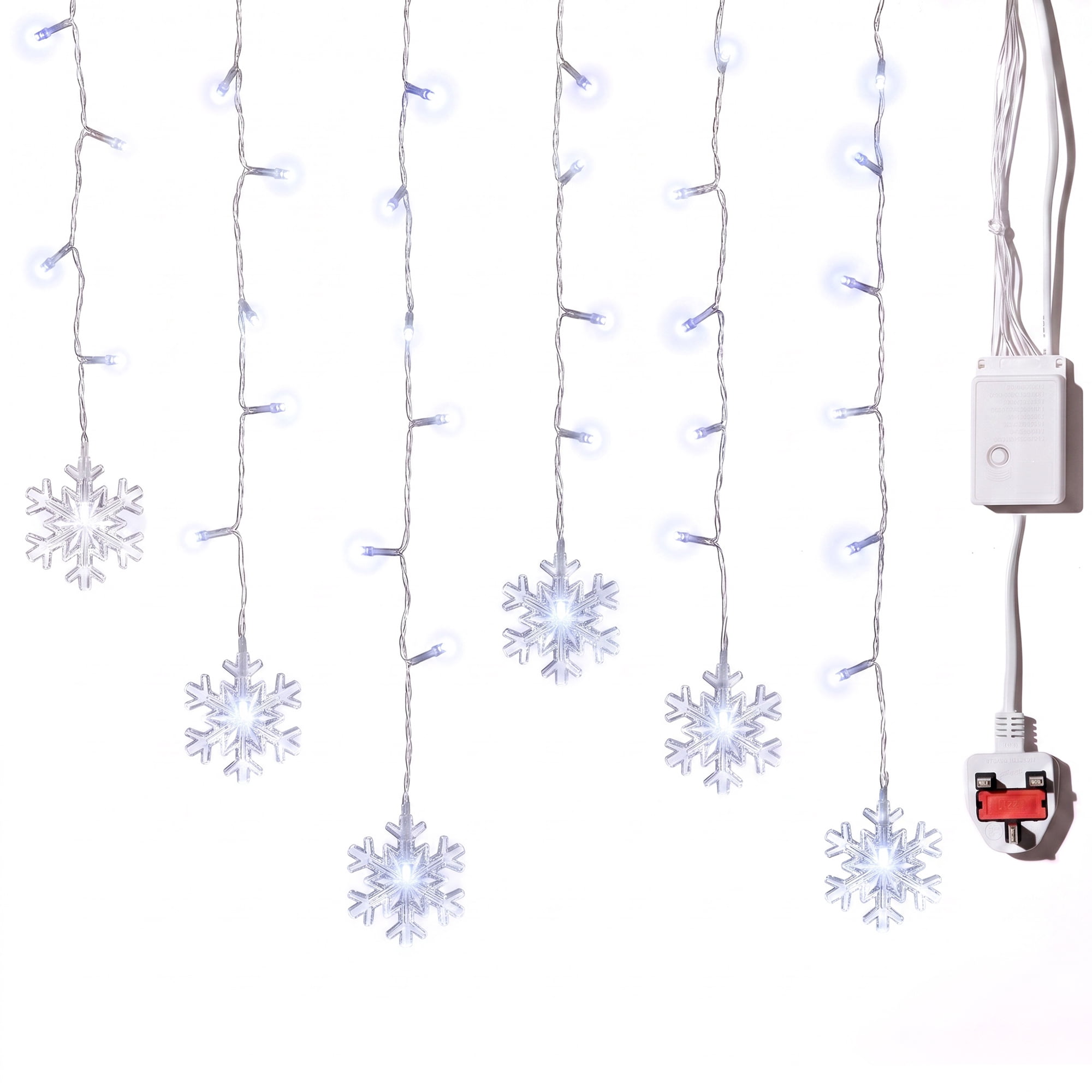 Unique Bargains Snowflake Decor Lights for Indoor 3.5 ft White US Plug In Powers